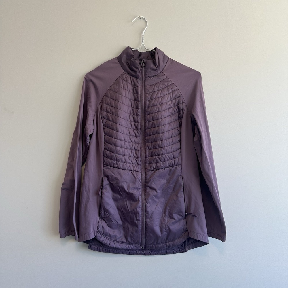 32 Degrees Heat Women's Packable Full Zip Jacket Purple Size S Lightweight Mixed